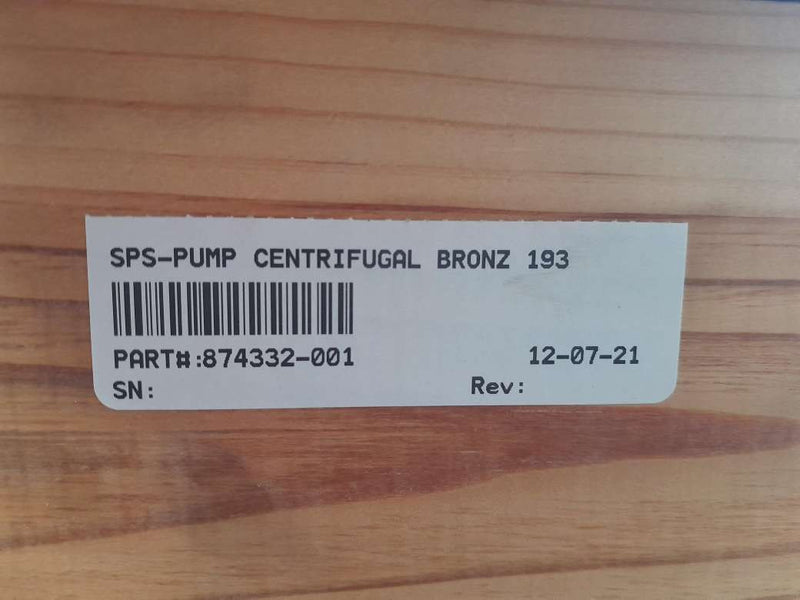 HP Centrifuge Bronze 193050 189688 Scot Pompe + Moteur 36G687S040G1 874332-001