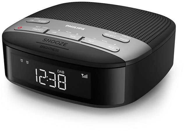 Philips TAR3505/12 Radio-réveil Numérique Noir, Gris