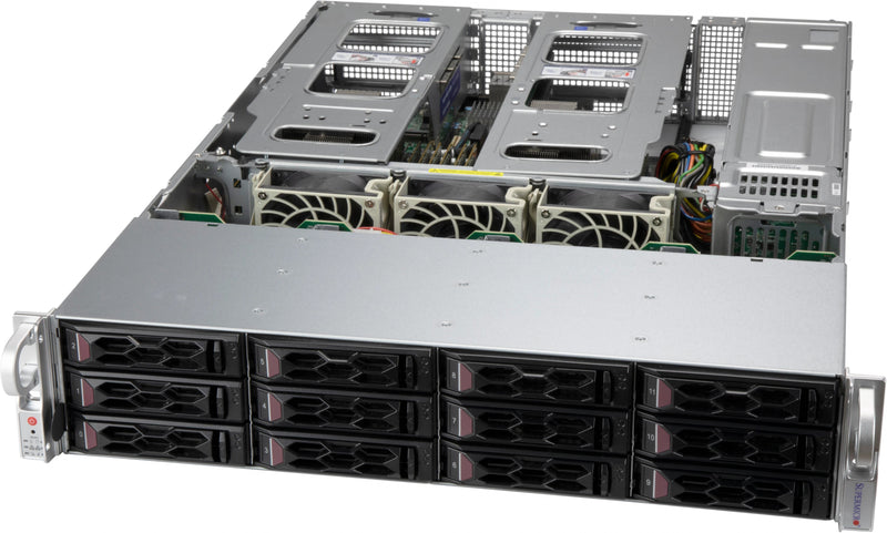 SUPERMICRO X12 CloudDC 2U 12X 3,5" hybride X12DDW-A6 vide SYS-620C-TN12R