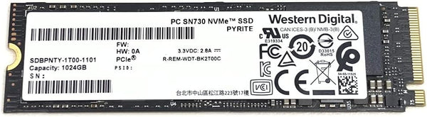 WESTERN DIGITAL 1TB SSD-PC SN730 SDBPNTY-1T00-1106