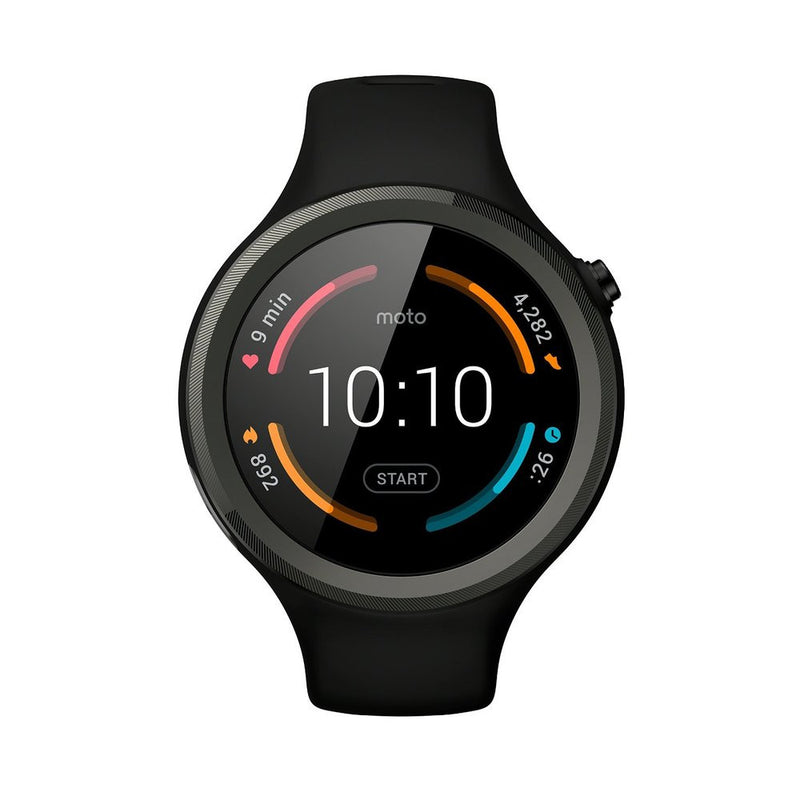 Motorola Moto 360 Sport 3,48 cm (1.37") LCD Digitaal 360 x 325 Pixels Touchscreen Zwart Wifi GPS