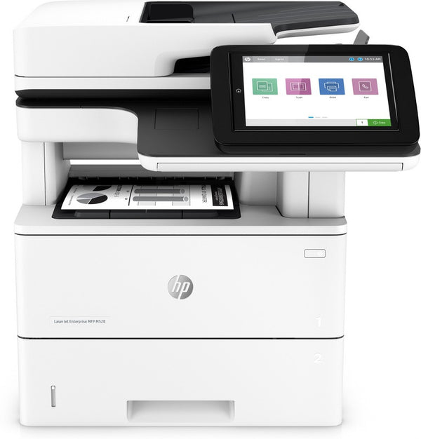 HP LaserJet Enterprise MFP M528dn, Black and white, Printer voor Printen, kopiëren, scannen en optioneel faxen, Printen via usb-poort aan voorzijde; Scannen naar e-mail; Dubbelzijdig printen; Dubbelzijdig scannen