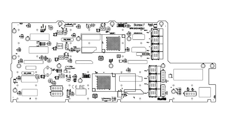 SUPERMICRO SAS SNGL Exp-backplane BPN-SAS3-847EL1