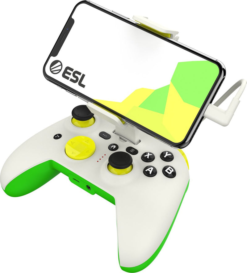 RiotPWR ESL Gaming Controller Groen, Wit, Geel Lightning Gamepad iOS