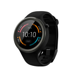 Motorola Moto 360 Sport 3,48 cm (1.37") LCD Digitaal 360 x 325 Pixels Touchscreen Zwart Wifi GPS