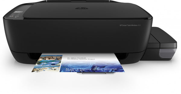 HP Smart Tank Wireless 455, Kleur, Printer voor Thuis en thuiskantoor, Afdrukken, kopiëren, scannen, draadloos