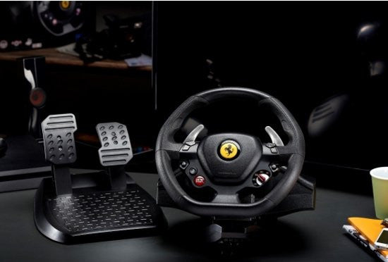 Thrustmaster T80 Ferrari 488 GTB Edition Zwart Stuurwiel + pedalen Digitaal PC, PlayStation 4, PlayStation 5