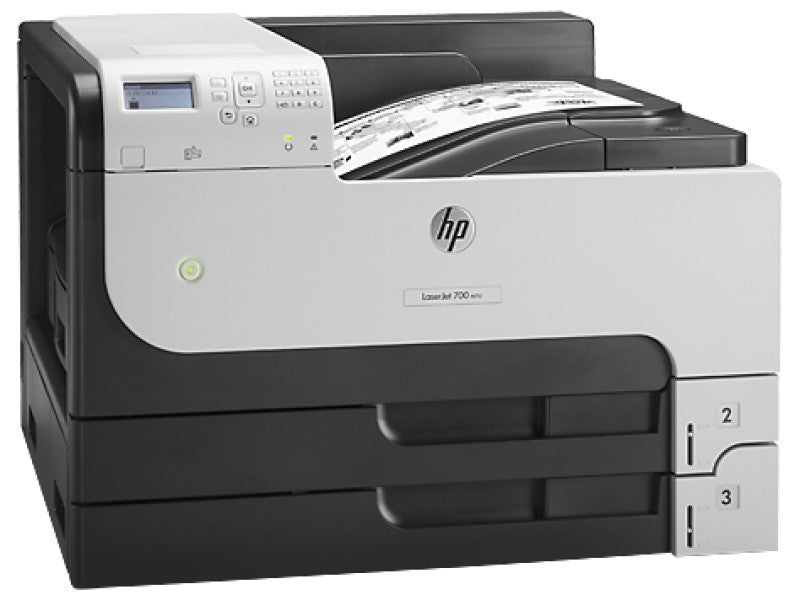 HP LaserJet Enterprise 700 printer M712dn, Zwart-wit, Printer voor Bedrijf, Print, Printen via de USB-poort aan voorzijde; Dubbelzijdig printen