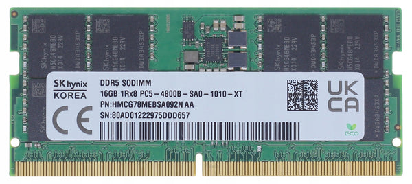 SK hynix 16GB DDR5 4800MHZ SO-DIMM mémoire RAM pour ordinateur portable HMCG78MEBSA092N