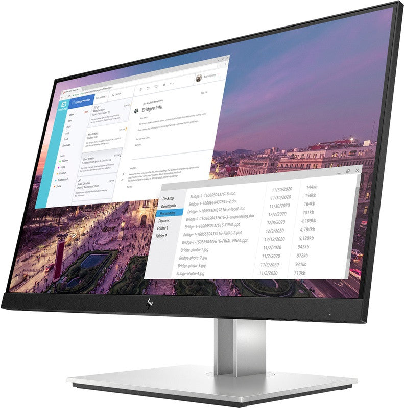 HP E-Series E23 G4 FHD Monitor computer monitor 58,4 cm (23") 1920 x 1080 Pixels Full HD LCD Zwart, Zilver